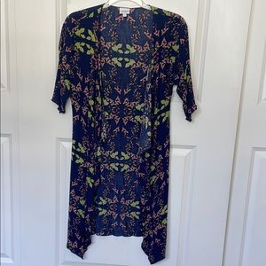 Lularoe Shirley Floral Open Front Duster Small